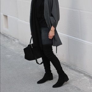 Stuart Weiztman Lowland Over the Knee Boots- Black